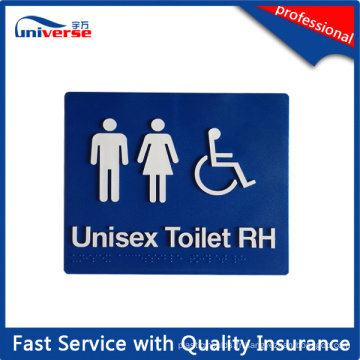 Unisexe Toilette RH / LH Braille Toilette Signe